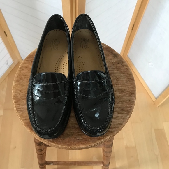 bass patent leather loafers